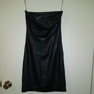 Sexy faux leather dress